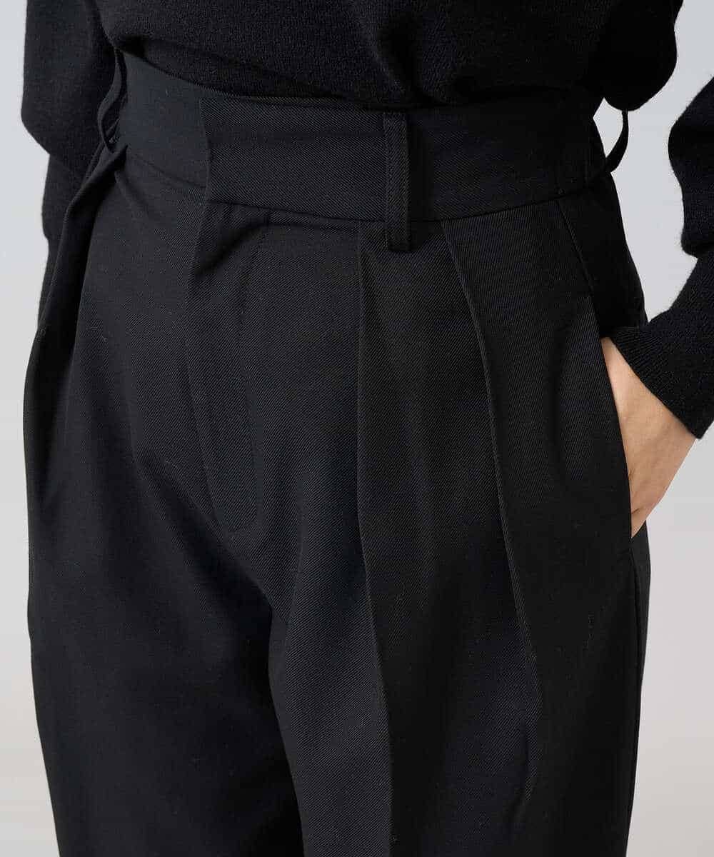 K3LKA26059 a.v.v Elmi(アー・ヴェ・ヴェ) 【低身長サイズ】タックテーパードパンツ ブラック