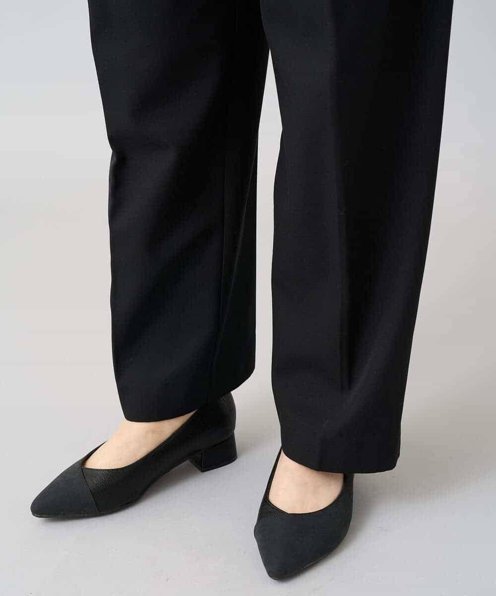 K3LKA26059 a.v.v Elmi(アー・ヴェ・ヴェ) 【低身長サイズ】タックテーパードパンツ ブラック