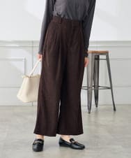 K3LKD27059 a.v.v Elmi(アー・ヴェ・ヴェ) 【低身長サイズ】コーデュロイ ワイド パンツ アイボリー