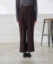 K3LKD27059 a.v.v Elmi(アー・ヴェ・ヴェ) 【低身長サイズ】コーデュロイ ワイド パンツ アイボリー