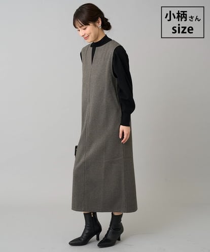 K3PBD02069 a.v.v Elmi 【低身長サイズ】千鳥ジャカードジャンスカ