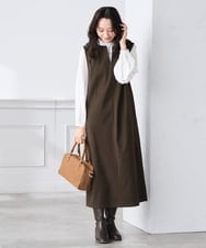 K3PBD02069 a.v.v Elmi(アー・ヴェ・ヴェ) 【低身長サイズ】千鳥ジャカードジャンスカ ブラック