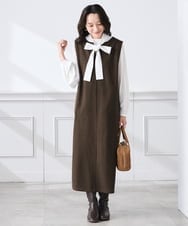 K3PBD02069 a.v.v Elmi(アー・ヴェ・ヴェ) 【低身長サイズ】千鳥ジャカードジャンスカ ブラック