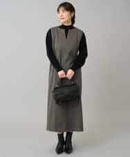 K3PBD02069 a.v.v Elmi(アー・ヴェ・ヴェ) 【低身長サイズ】千鳥ジャカードジャンスカ ブラック