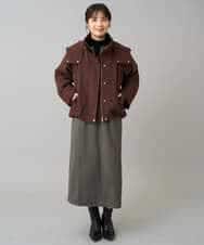 K3PBD02069 a.v.v Elmi(アー・ヴェ・ヴェ) 【低身長サイズ】千鳥ジャカードジャンスカ ブラック