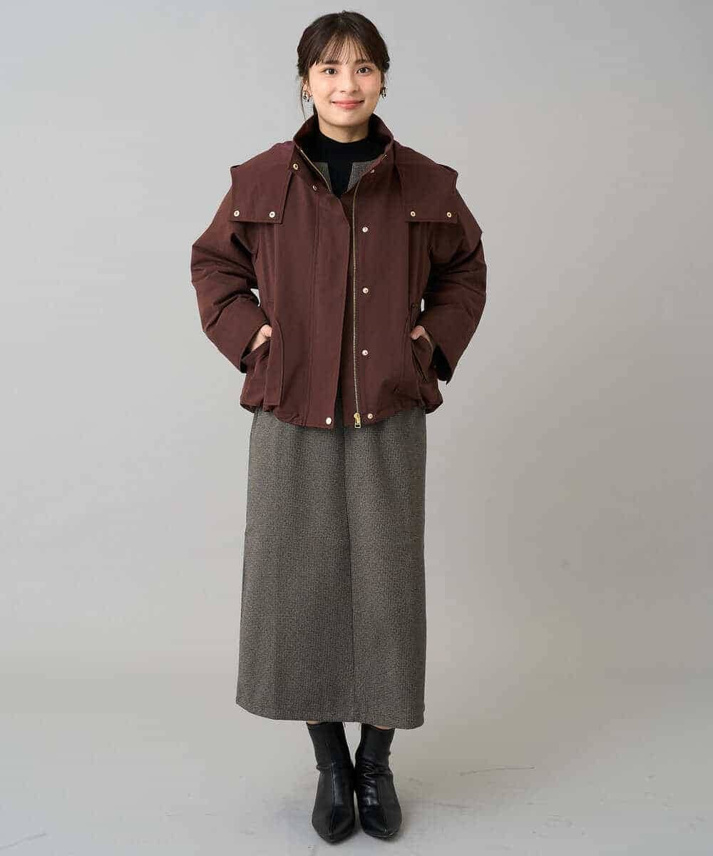 K3PBD02069 a.v.v Elmi(アー・ヴェ・ヴェ) 【低身長サイズ】千鳥ジャカードジャンスカ ブラック