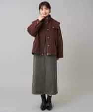 K3PBD02069 a.v.v Elmi(アー・ヴェ・ヴェ) 【低身長サイズ】千鳥ジャカードジャンスカ ブラック