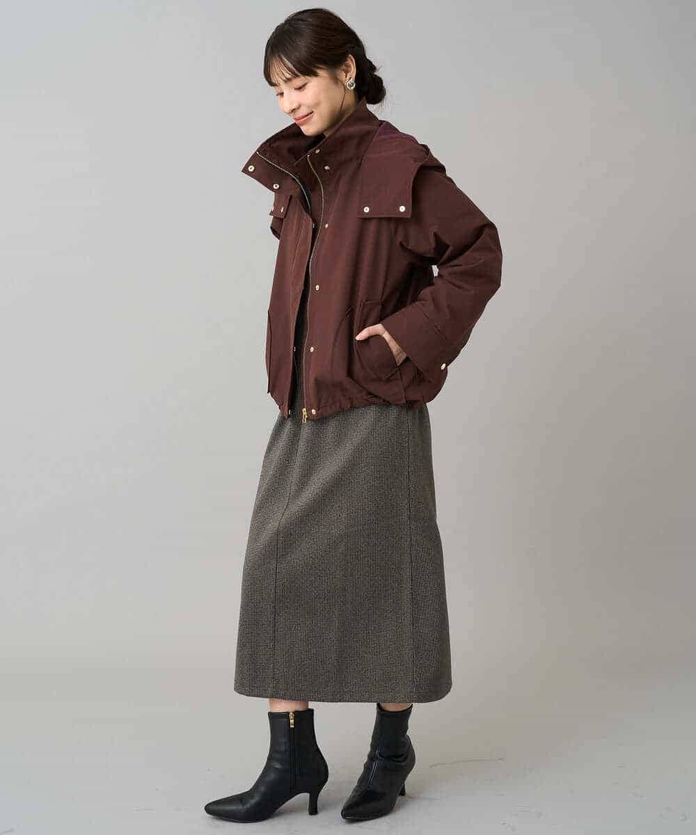 K3PBD02069 a.v.v Elmi(アー・ヴェ・ヴェ) 【低身長サイズ】千鳥ジャカードジャンスカ ブラック