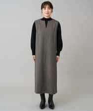 K3PBD02069 a.v.v Elmi(アー・ヴェ・ヴェ) 【低身長サイズ】千鳥ジャカードジャンスカ ブラック