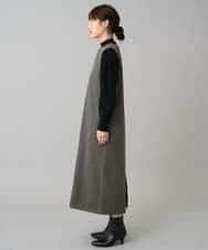 K3PBD02069 a.v.v Elmi(アー・ヴェ・ヴェ) 【低身長サイズ】千鳥ジャカードジャンスカ ブラック