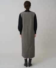 K3PBD02069 a.v.v Elmi(アー・ヴェ・ヴェ) 【低身長サイズ】千鳥ジャカードジャンスカ ブラック