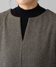 K3PBD02069 a.v.v Elmi(アー・ヴェ・ヴェ) 【低身長サイズ】千鳥ジャカードジャンスカ ブラック