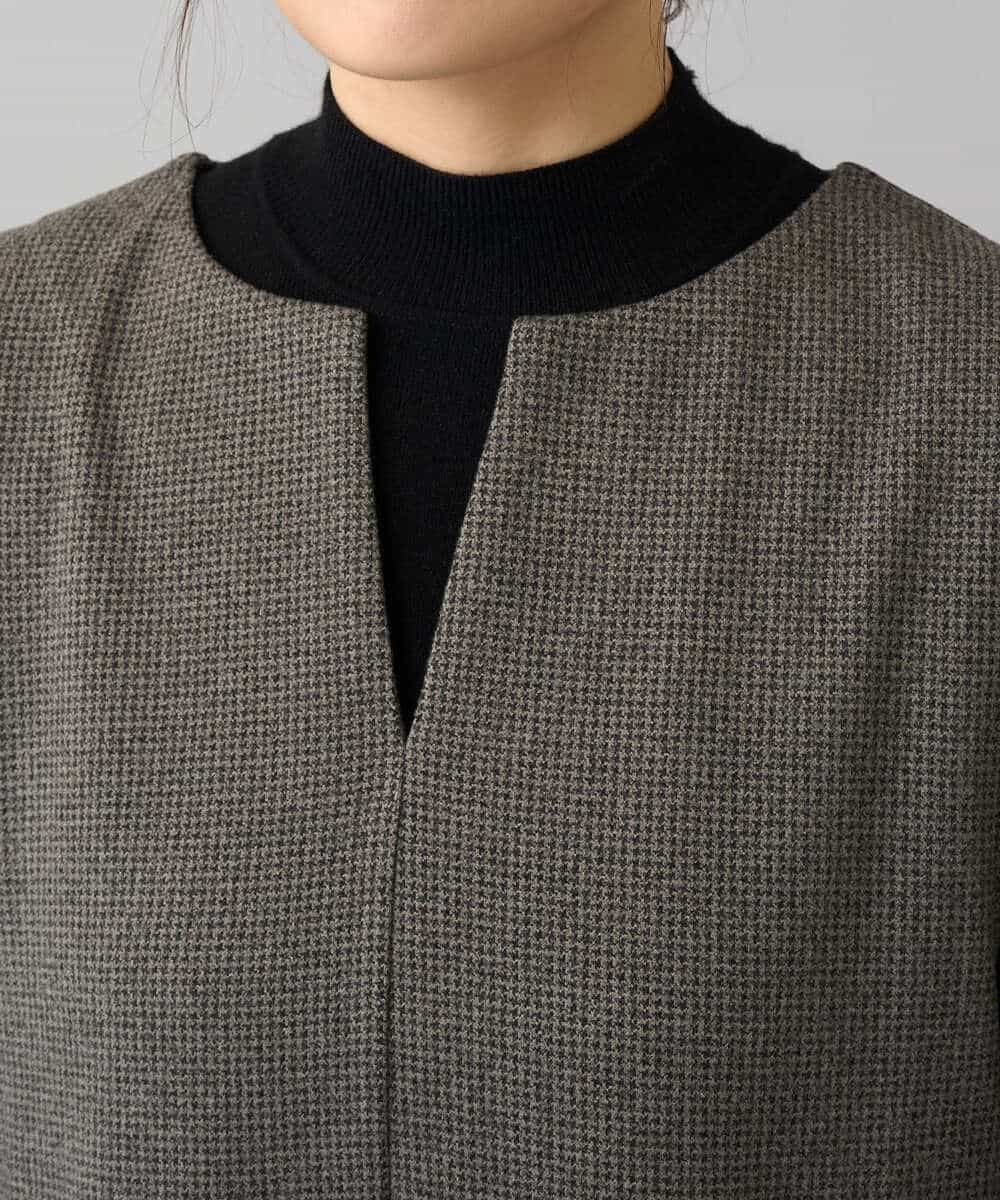 K3PBD02069 a.v.v Elmi(アー・ヴェ・ヴェ) 【低身長サイズ】千鳥ジャカードジャンスカ ブラック