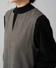 K3PBD02069 a.v.v Elmi(アー・ヴェ・ヴェ) 【低身長サイズ】千鳥ジャカードジャンスカ ブラック