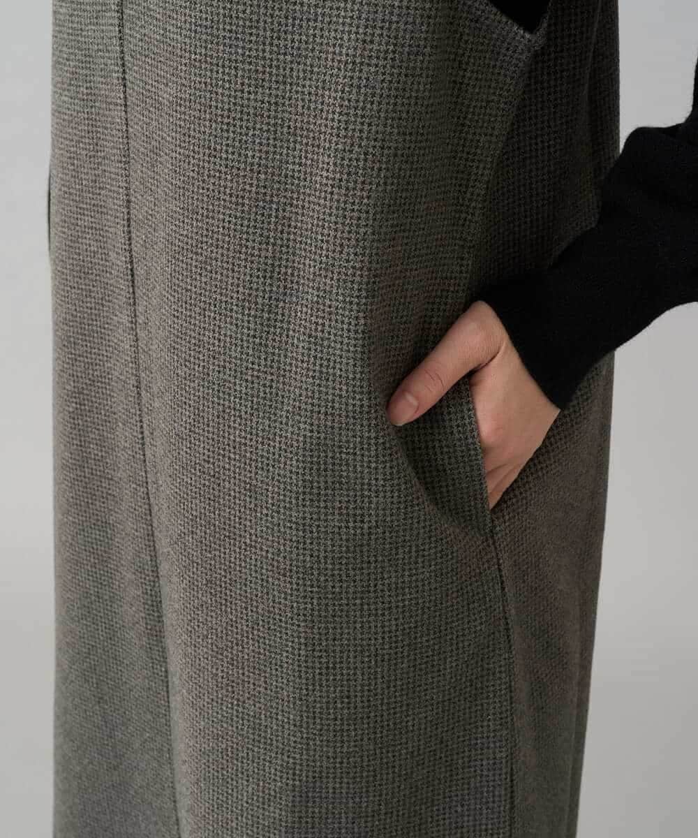 K3PBD02069 a.v.v Elmi(アー・ヴェ・ヴェ) 【低身長サイズ】千鳥ジャカードジャンスカ ブラック