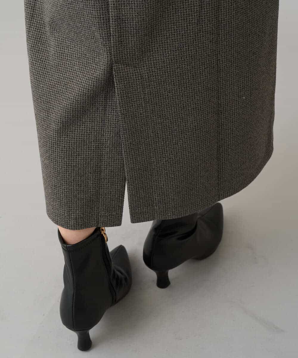 K3PBD02069 a.v.v Elmi(アー・ヴェ・ヴェ) 【低身長サイズ】千鳥ジャカードジャンスカ ブラック