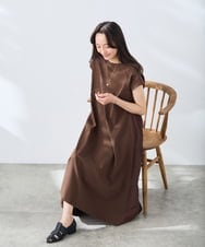 K3PHD05059 a.v.v Elmi(アー・ヴェ・ヴェ) 【低身長サイズ】バックティアードワンピース ブラウン