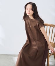 K3PHD05059 a.v.v Elmi(アー・ヴェ・ヴェ) 【低身長サイズ】バックティアードワンピース ブラウン