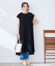 K3PHD05059 a.v.v Elmi(アー・ヴェ・ヴェ) 【低身長サイズ】バックティアードワンピース ブラウン