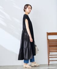 K3PHD05059 a.v.v Elmi(アー・ヴェ・ヴェ) 【低身長サイズ】バックティアードワンピース ブラウン