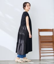 K3PHD05059 a.v.v Elmi(アー・ヴェ・ヴェ) 【低身長サイズ】バックティアードワンピース ブラウン