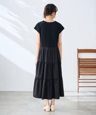 K3PHD05059 a.v.v Elmi(アー・ヴェ・ヴェ) 【低身長サイズ】バックティアードワンピース ブラウン