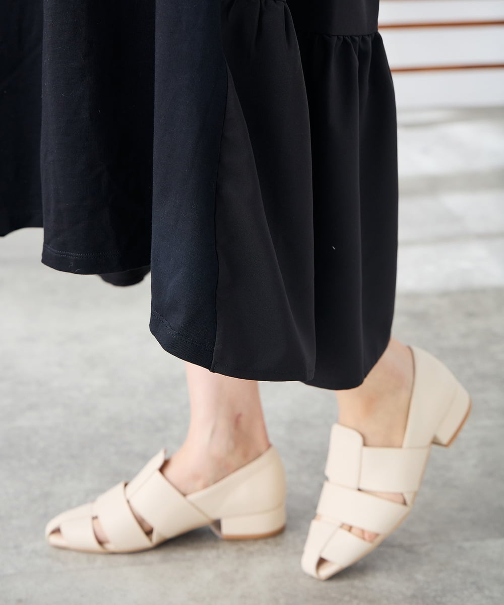 K3PHD05059 a.v.v Elmi(アー・ヴェ・ヴェ) 【低身長サイズ】バックティアードワンピース ブラウン