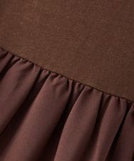 K3PHD05059 a.v.v Elmi(アー・ヴェ・ヴェ) 【低身長サイズ】バックティアードワンピース ブラウン