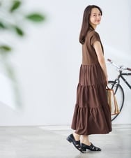 K3PHD05059 a.v.v Elmi(アー・ヴェ・ヴェ) 【低身長サイズ】バックティアードワンピース ブラウン
