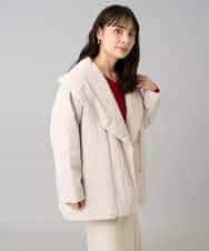 K3UKA15139 a.v.v Elmi(アー・ヴェ・ヴェ) 【低身長サイズ】ショールカラー中綿コート ブラック