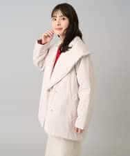 K3UKA15139 a.v.v Elmi(アー・ヴェ・ヴェ) 【低身長サイズ】ショールカラー中綿コート ブラック