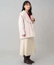 K3UKA15139 a.v.v Elmi(アー・ヴェ・ヴェ) 【低身長サイズ】ショールカラー中綿コート ブラック