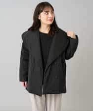 K3UKA15139 a.v.v Elmi(アー・ヴェ・ヴェ) 【低身長サイズ】ショールカラー中綿コート ブラック