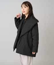 K3UKA15139 a.v.v Elmi(アー・ヴェ・ヴェ) 【低身長サイズ】ショールカラー中綿コート ブラック