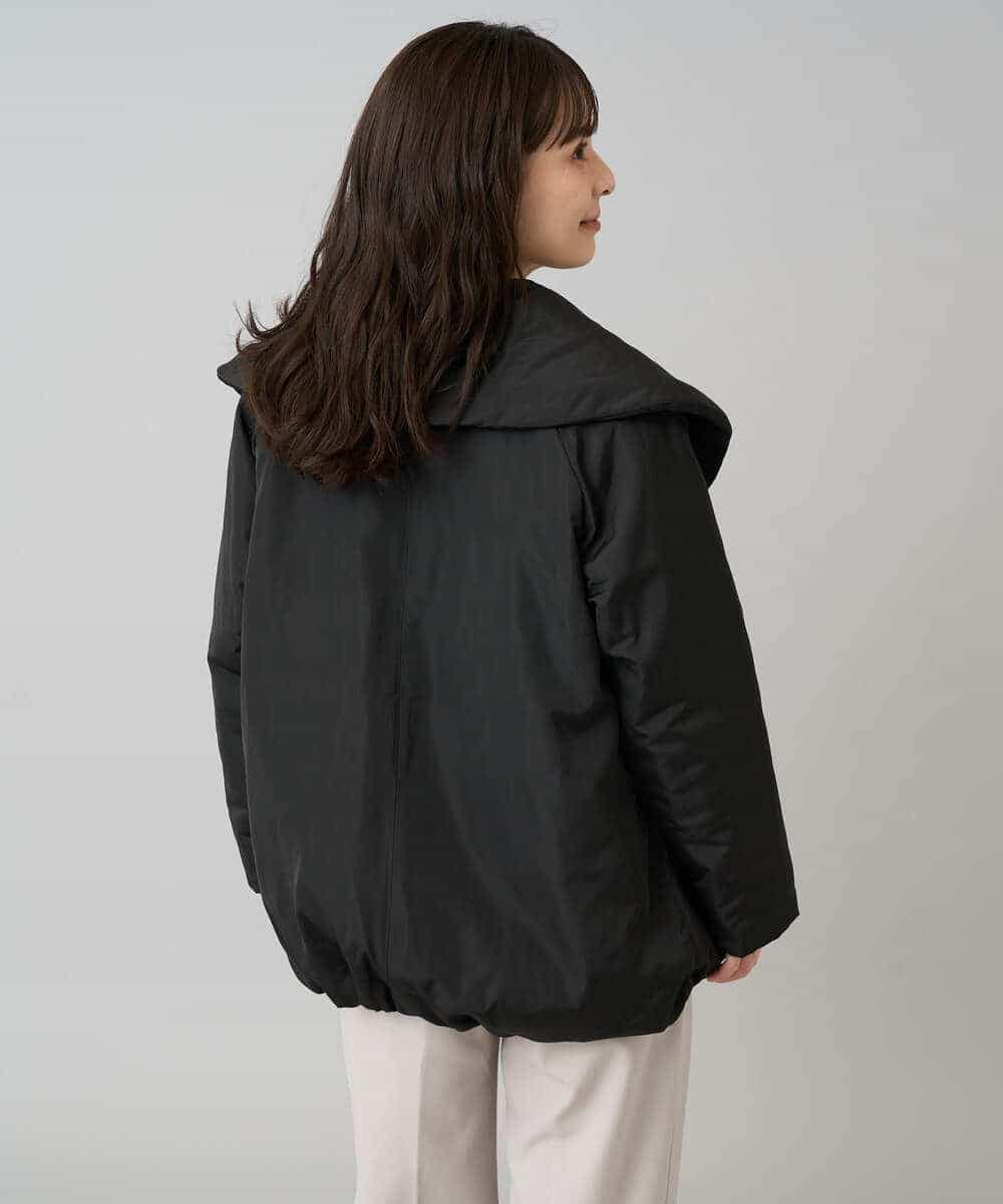 K3UKA15139 a.v.v Elmi(アー・ヴェ・ヴェ) 【低身長サイズ】ショールカラー中綿コート ブラック