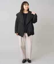 K3UKA15139 a.v.v Elmi(アー・ヴェ・ヴェ) 【低身長サイズ】ショールカラー中綿コート ブラック