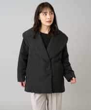 K3UKA15139 a.v.v Elmi(アー・ヴェ・ヴェ) 【低身長サイズ】ショールカラー中綿コート ブラック