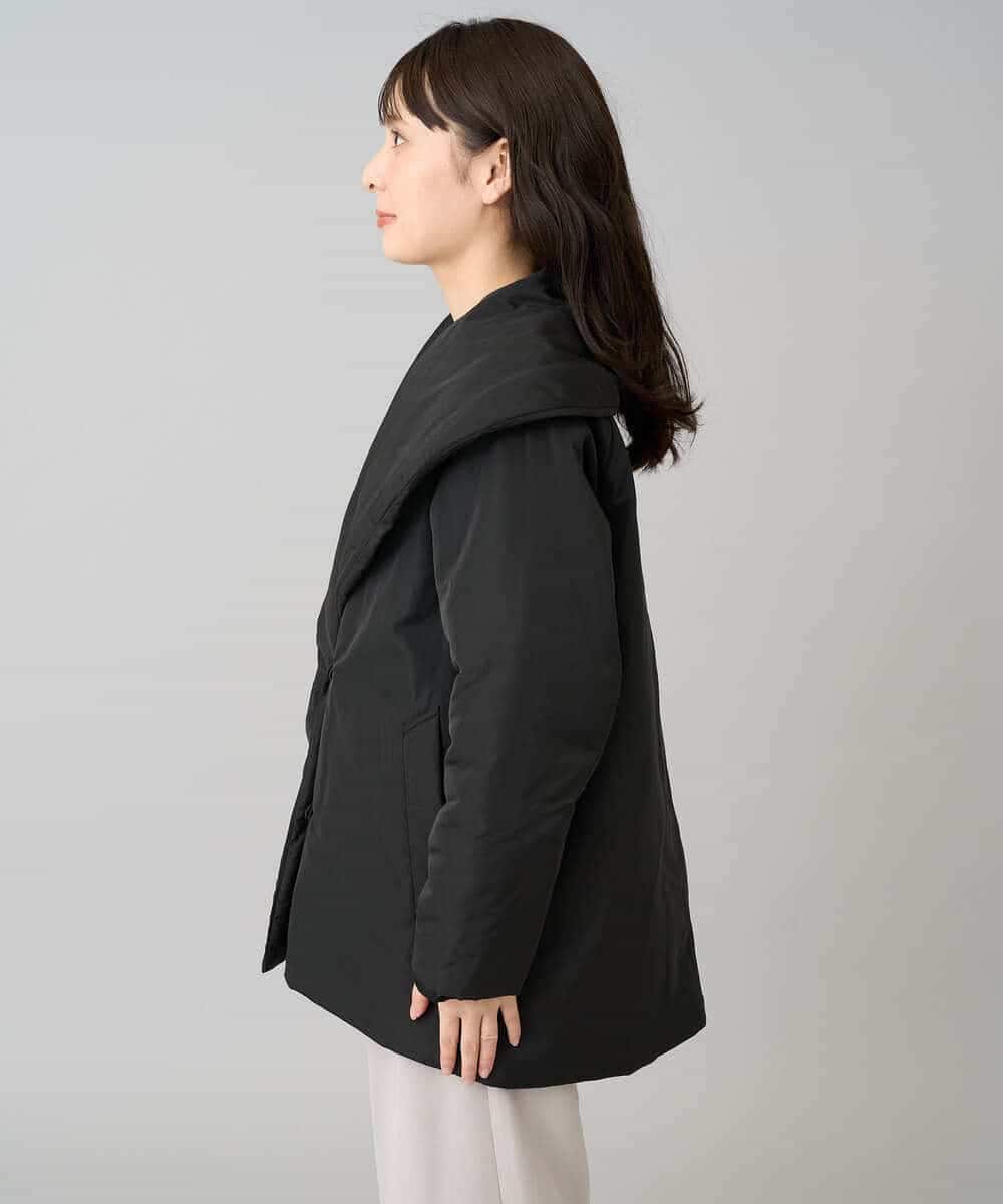 K3UKA15139 a.v.v Elmi(アー・ヴェ・ヴェ) 【低身長サイズ】ショールカラー中綿コート ブラック