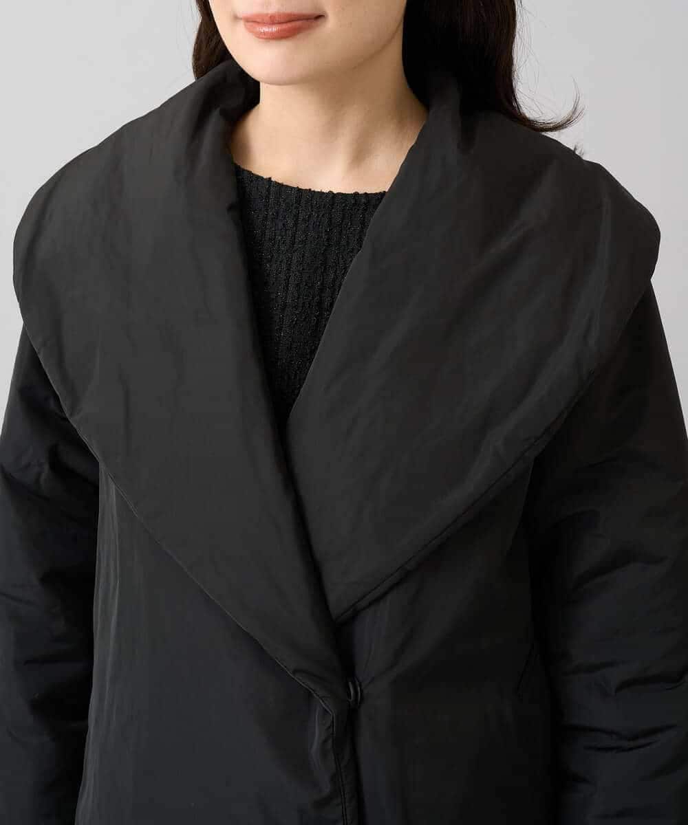 K3UKA15139 a.v.v Elmi(アー・ヴェ・ヴェ) 【低身長サイズ】ショールカラー中綿コート ブラック