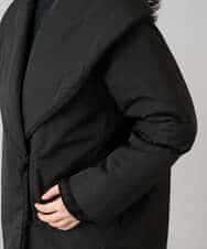 K3UKA15139 a.v.v Elmi(アー・ヴェ・ヴェ) 【低身長サイズ】ショールカラー中綿コート ブラック