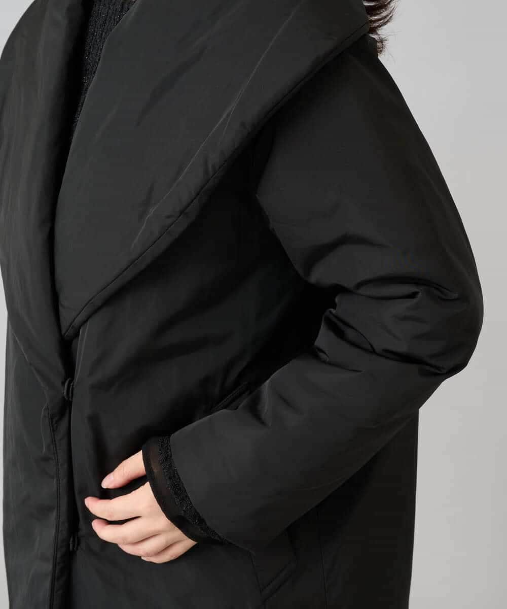 K3UKA15139 a.v.v Elmi(アー・ヴェ・ヴェ) 【低身長サイズ】ショールカラー中綿コート ブラック