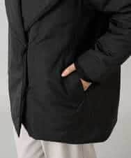 K3UKA15139 a.v.v Elmi(アー・ヴェ・ヴェ) 【低身長サイズ】ショールカラー中綿コート ブラック