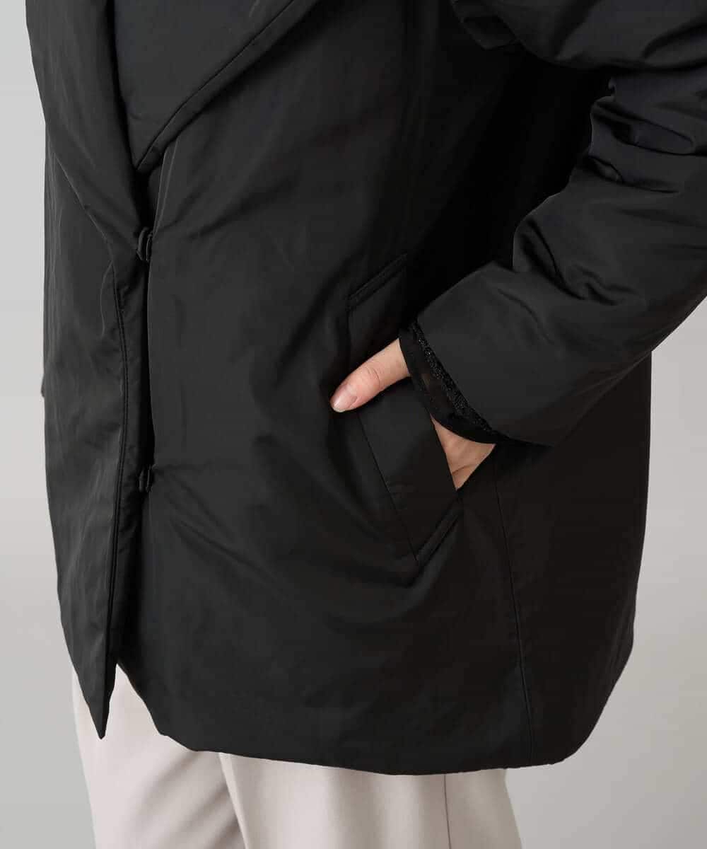 K3UKA15139 a.v.v Elmi(アー・ヴェ・ヴェ) 【低身長サイズ】ショールカラー中綿コート ブラック