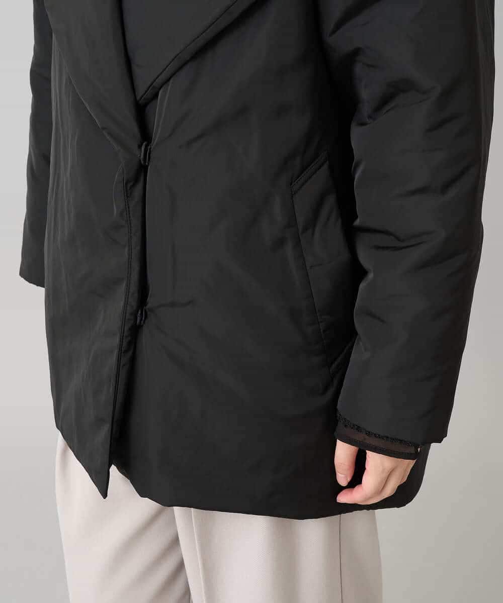 K3UKA15139 a.v.v Elmi(アー・ヴェ・ヴェ) 【低身長サイズ】ショールカラー中綿コート ブラック