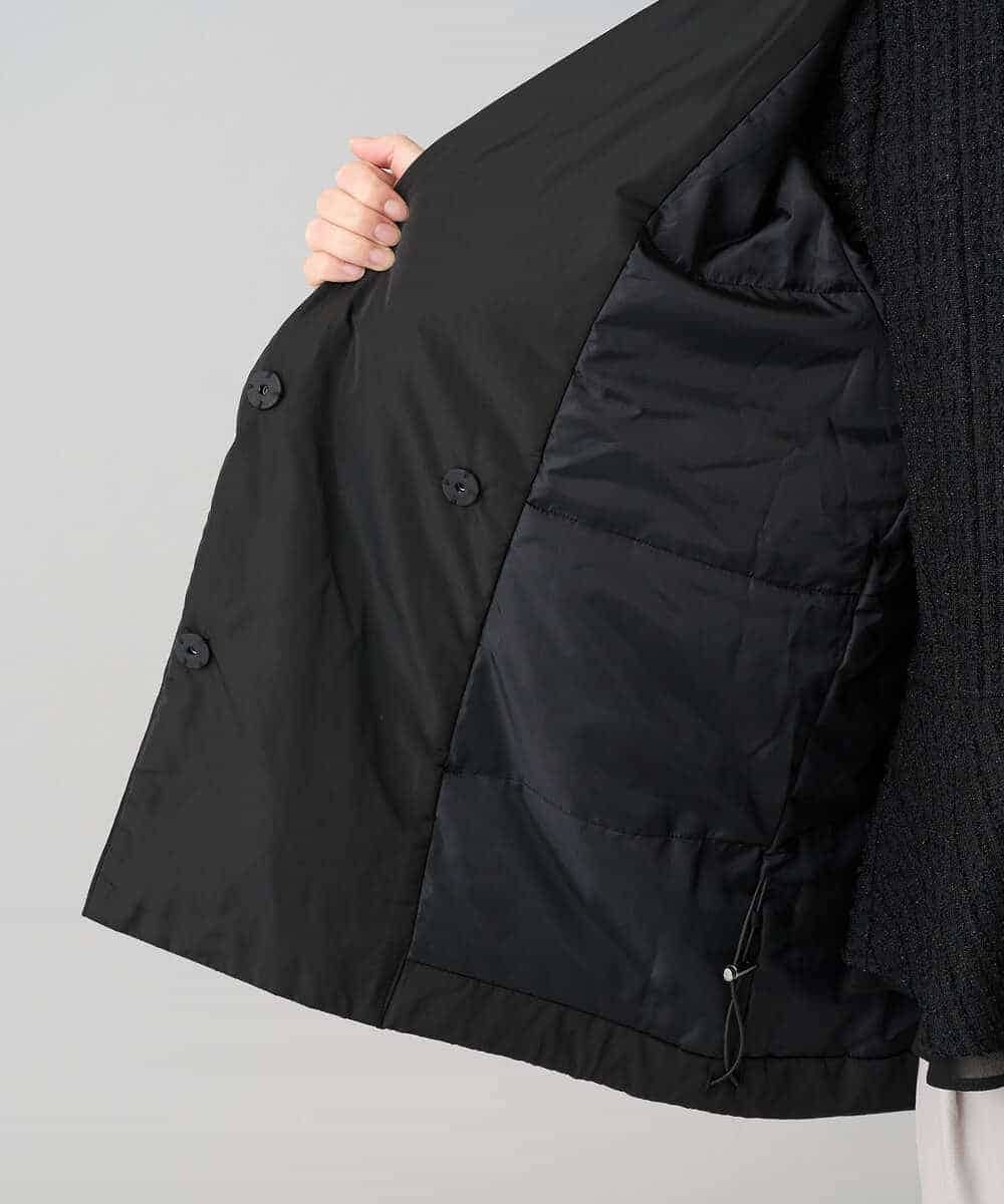 K3UKA15139 a.v.v Elmi(アー・ヴェ・ヴェ) 【低身長サイズ】ショールカラー中綿コート ブラック