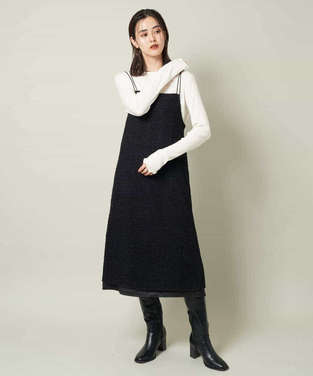 大人レーシーナロー】フェザーキャミワンピース(ワンピース) | a.v.v  