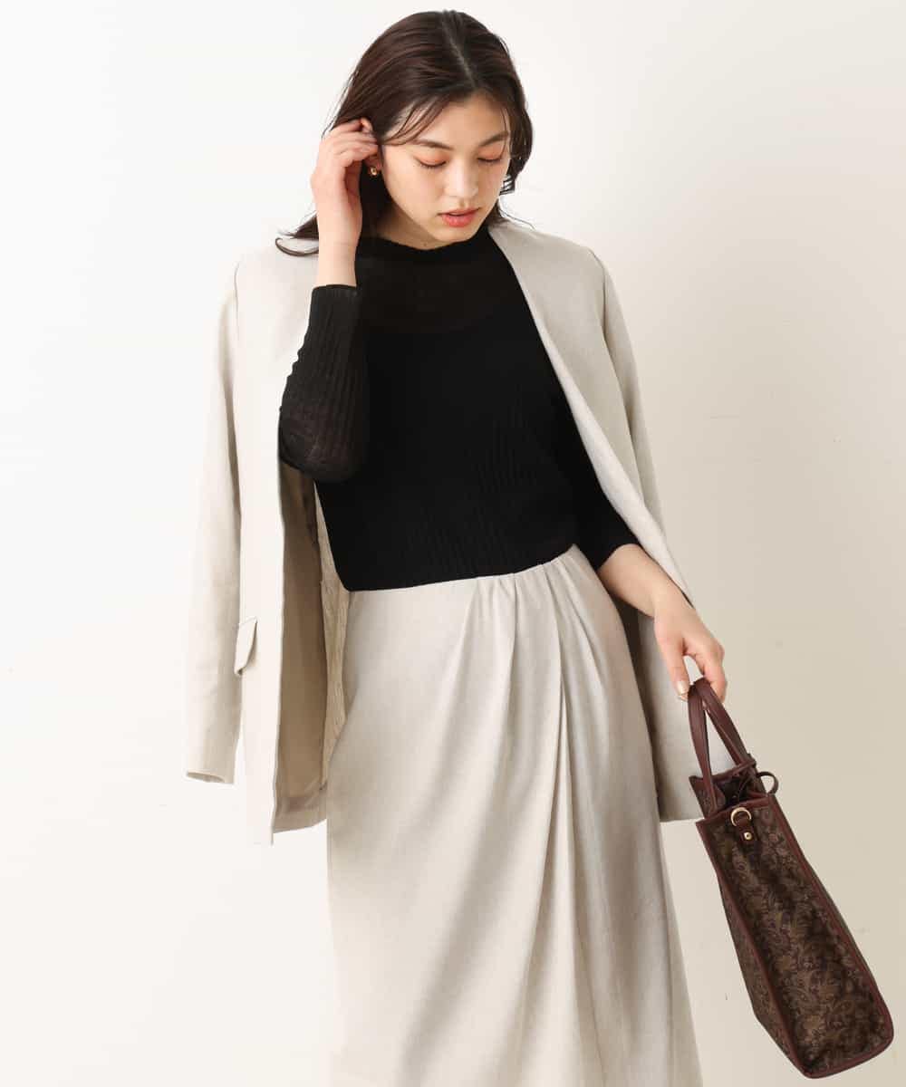 K4FFM03059 a.v.v Charme 【a.v.v Charme】シアーリブニットプルオーバー ホワイト