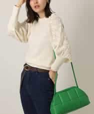 K4FFP01089 a.v.v Charme 【a.v.v Charme】スカシマトンスリーブニット ホワイト