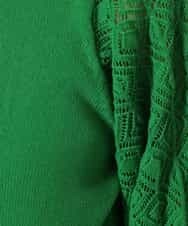 K4FFP01089 a.v.v Charme 【a.v.v Charme】スカシマトンスリーブニット ホワイト