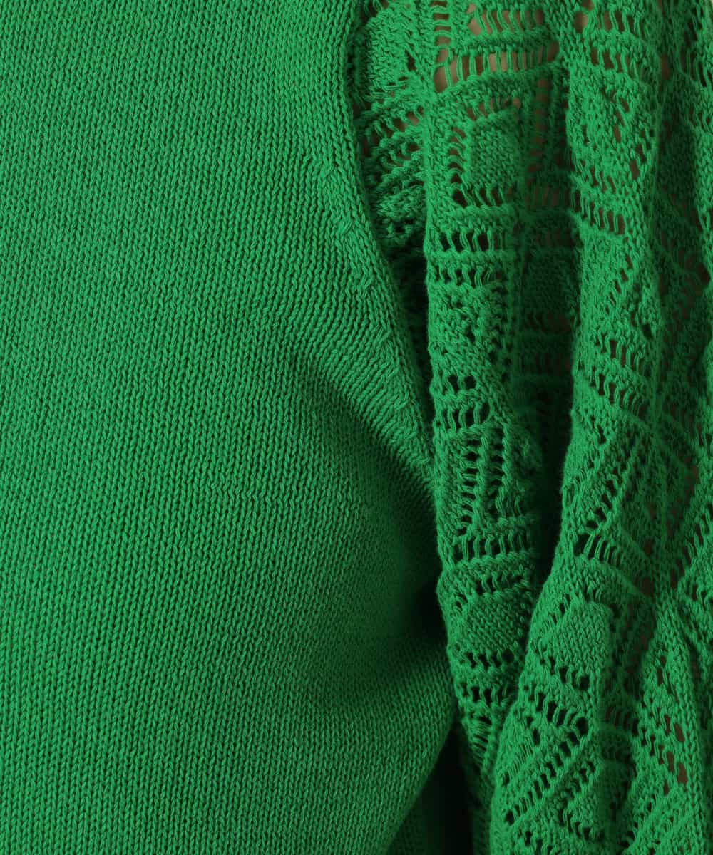 K4FFP01089 a.v.v Charme 【a.v.v Charme】スカシマトンスリーブニット ホワイト